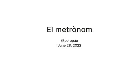 El metrònom — Teletype