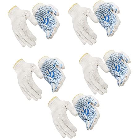 Cotton Hand Gloves (White, 10 Pairs) - Pack of 20 pcs : Amazon.in: Home ...