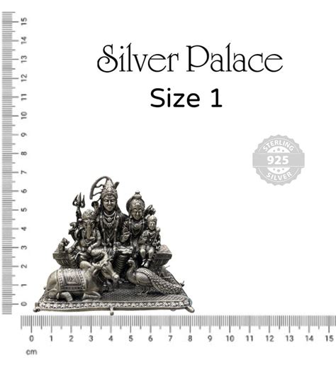 925 Antique Silver Shiv Parivaar With Nandi And Peacock 3d Finish ...