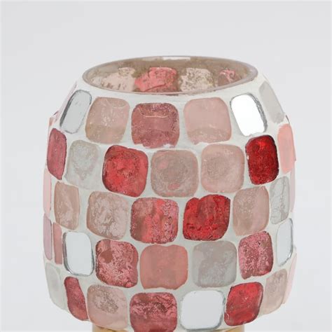 Buy Corsica Glass Mosaic Patterned Votive Candle Holder with Iron Stand ...
