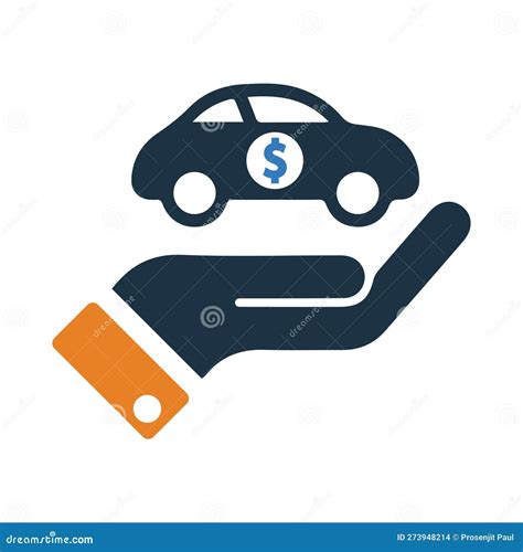 Car, Sale, Dollar, Money, Hand, Sale Car Handover Icon Stock Vector ...