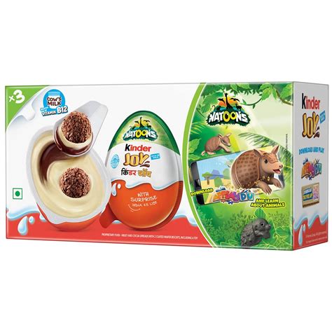 Ferrero India Kinder Joy Natoons - Pack of 3, Cocoa, 62 gram : Amazon ...