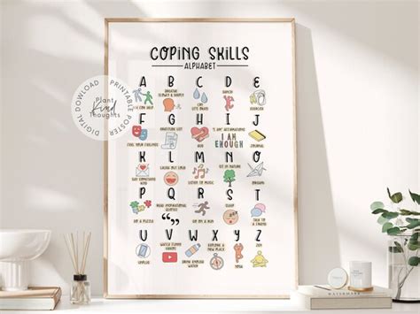 COPING SKILLS ALPHABET Mental Health Poster: School Counselor - Etsy India