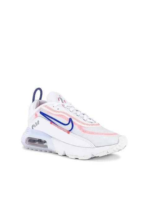 Nike Air Max 2090 Sneaker in White, Racer Blue Flash & Crimson | REVOLVE