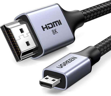 Amazon.com: UGREEN 8K Micro HDMI to HDMI Cable 6.6FT, 2.1 Aluminum ...