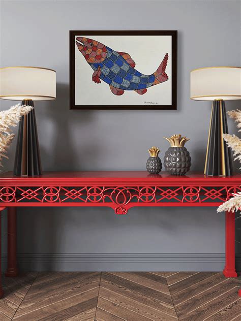 Fish in Gond Painting | Online Art for Sale