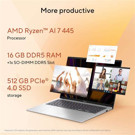ASUS Vivobook 16 (2026) AI PC with Office 2024 + M365 Basic*, Copilot+ ...