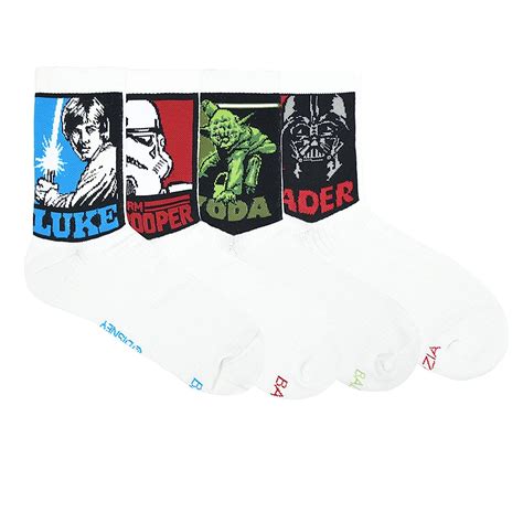 Buy BALENZIA X STAR WARS Character High Ankle Socks for Men in White ...