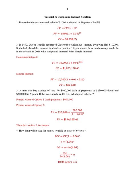 Image result for Compound Interest Example Problem with Solution