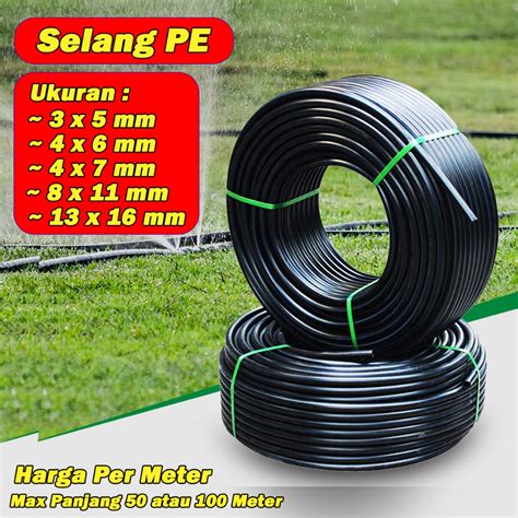 Jual RF - PERMETER Selang PE 3 5 6 7 8 11 13 16 mm Hidroponik Fertigasi ...