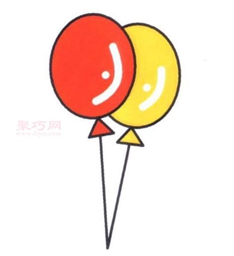 带气球礼物怎么画最新素材