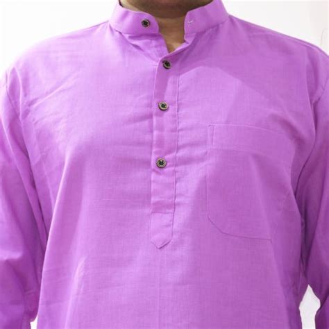 Khadi Cotton Kurta for Men (Purple) (10696)