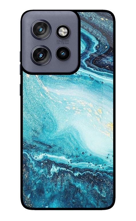 Buy Now Blue Glitter Marble Glass Case for Moto Edge 50 Neo Online ...