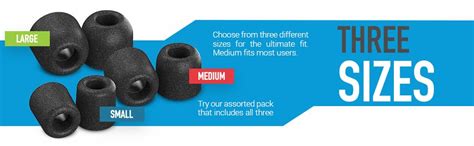 Comply T-500 Isolation Earphone Tips (Black, 3 Pairs, S/M/L) : Amazon ...