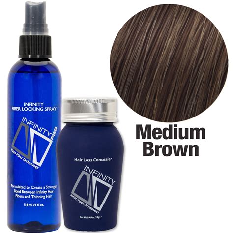 Infinity Hair Fibers Medium Brown Kit for Women and Men Includes 14g ...