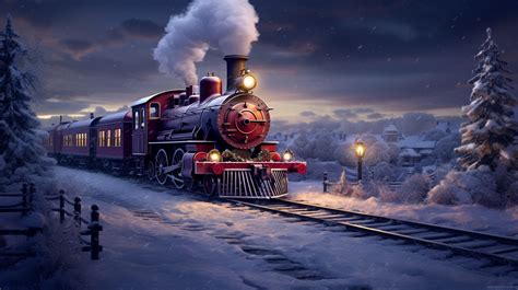 Christmas Decorated Train Free Stock Photo - Public Domain Pictures