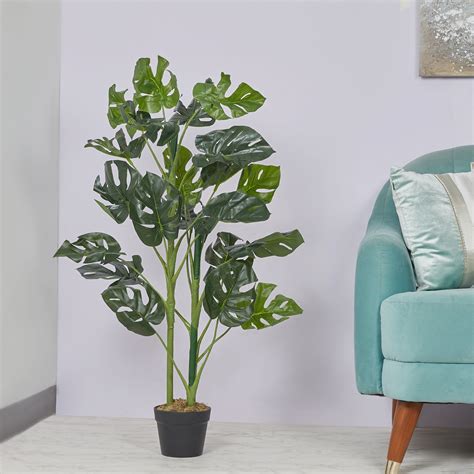 Buy Ilana Artificial Monstera Potted Plant 120Cm in Green Colour Online ...