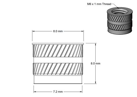 Brass Heat-Set Knurled Inserts for Plastic (Pack of 10) – ThinkRobotics.com
