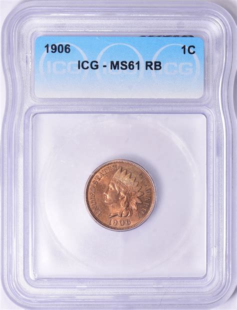 1906 Indian Cent ICG MS-61 RB (Item 1669985) | GreatCollections Coin ...
