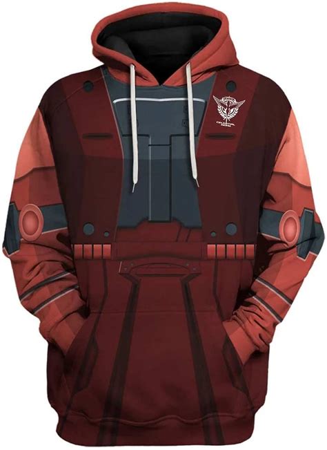 Buy Byvitoy Mens Gundam Zaku Hoodies Cosplay Hathaway Pullover ...