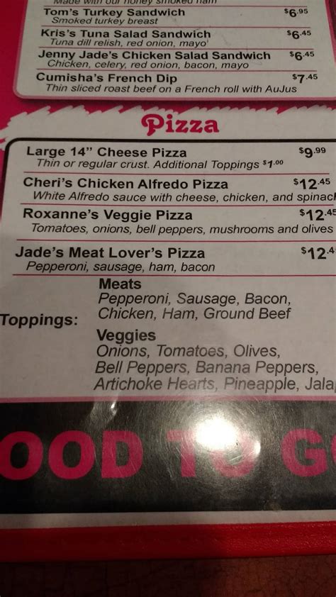 Menu at Bunny Ranch Bar & Cigar, Carson City