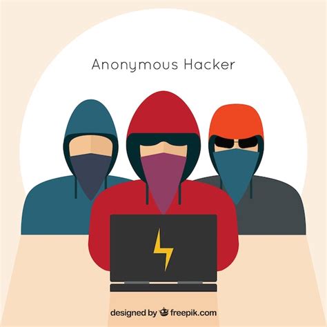 Des pirates anonymes au design plat | Vecteur Gratuite