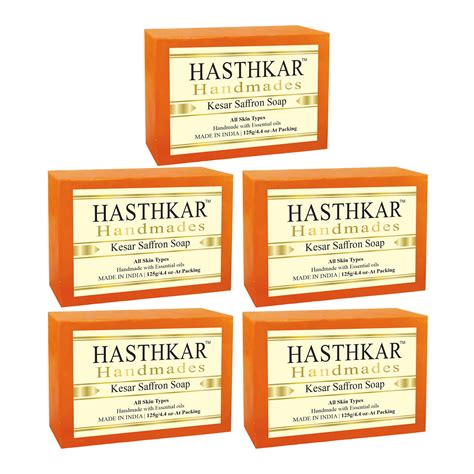 Hasthkar Handmades Glycerine Natural Kesar Saffron Soap - 125gm ...