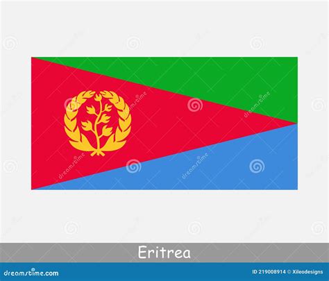 National Flag of Eritrea. Eritrean Country Flag. State of Eritrea ...