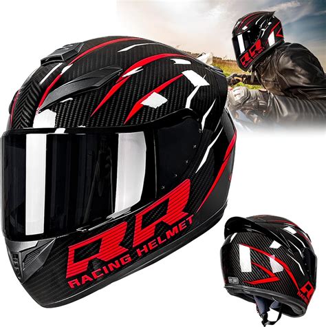 Dopwii Casco Motocicleta,Cascos para Motos Certificados Dot,Cascos de ...