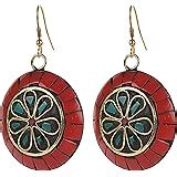 Buy Zephyrr Non Precious Metal Drop Earring for Women (Red, Green1)(JAE ...