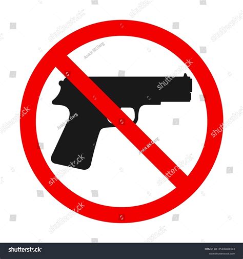 No Guns Weapons Allowed Prohibition Sign Stock Vector (Royalty Free ...