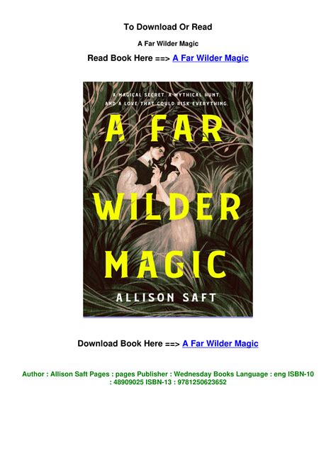 download EPub A Far Wilder Magic by Allison Saft.pdf | DocDroid