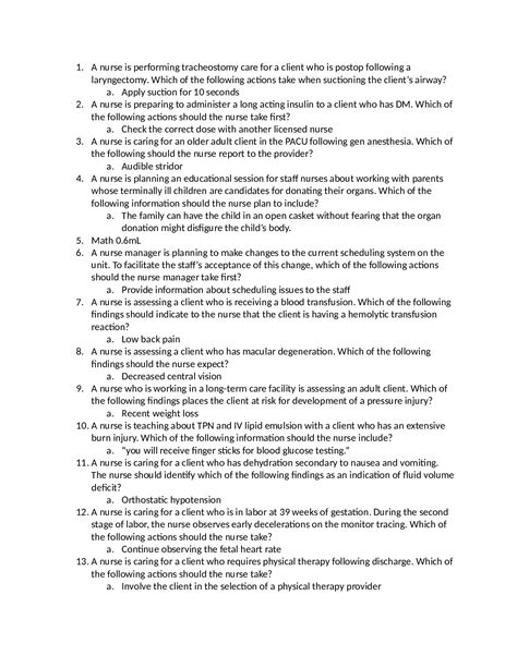 ATI COMPREHENSIVE: All Q&A. Contains 150 of the commonly tested ...