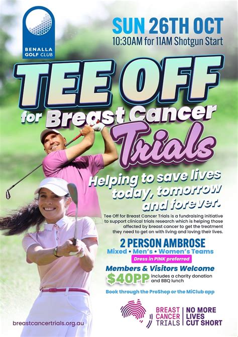 Tee off for Breast Cancer trials - 2 person Ambrose, 170 Mansfield Rd ...