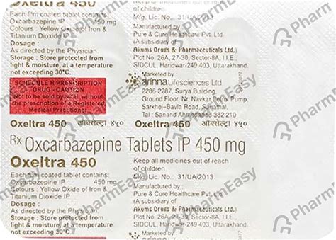 Oxeltra 450 MG Tablet (10): Uses, Side Effects, Price & Dosage | PharmEasy
