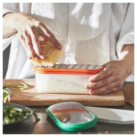 UPPFYLLD grater with container, set of 4, mixed colours - IKEA