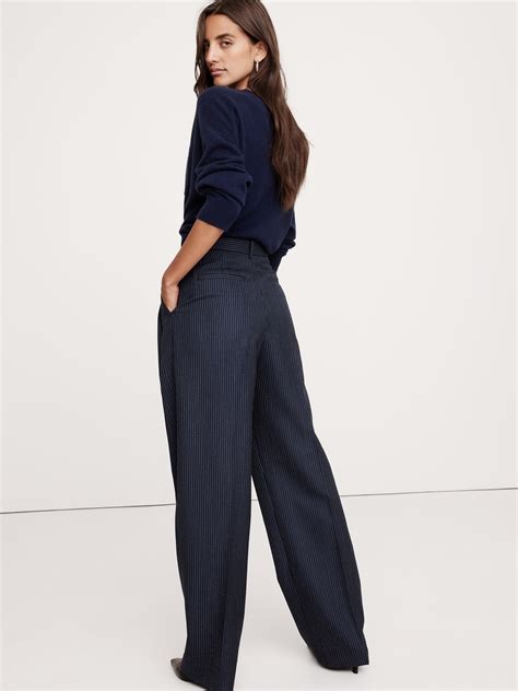 Siena Wide-Leg Italian Wool Pant | Banana Republic