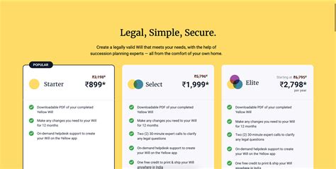 Yellow Wills | Membership Pricing