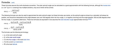 Solar Azimuth Angle Formula 的图像结果