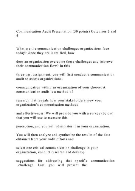 Image result for Communication Audit Example