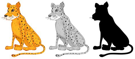 Set of cheetah character 445684 Vector Art at Vecteezy