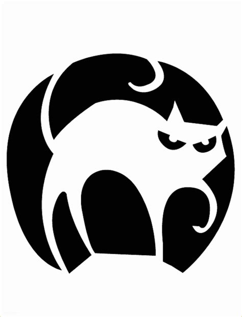 Printable Cat Pumpkin Carving Stencil - Printable Free Templates