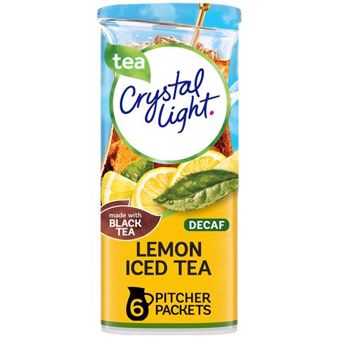 Crystal Light Decaf Lemon Iced Tea Sugar Free Drink Mix, 6 ct Pitcher ...