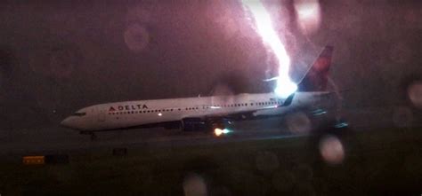 Lightening Strikes Airplane