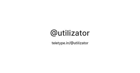 @utilizator — Teletype