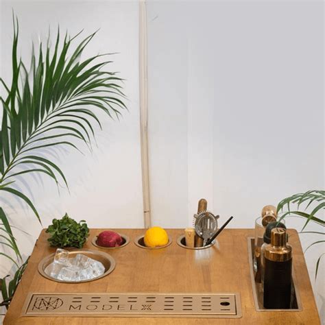 Buy Model X Home Bar, Gold Lattice & Wooden Top Finish Online – The Bar ...