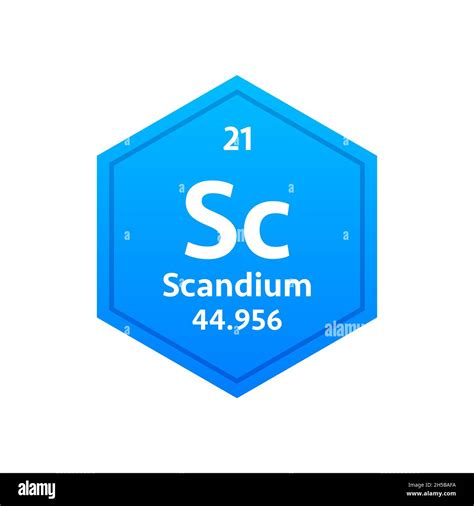 Scandium symbol. Chemical element of the periodic table. Vector stock ...
