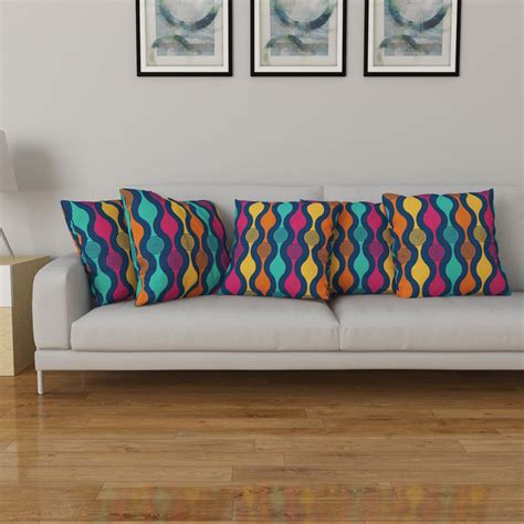 Buy Vegas Printed Cushion Cover- Set of 5- 40 x 40 cm from Home Centre ...