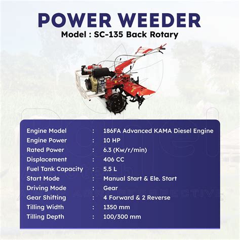 Pahel SC 135 Riga Italy Back Rotary 10 HP Diesel Power Weeder with sel ...