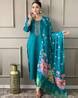 Buy Teal Kurta Suit Sets for Women by Jkanji Online | Ajio.com